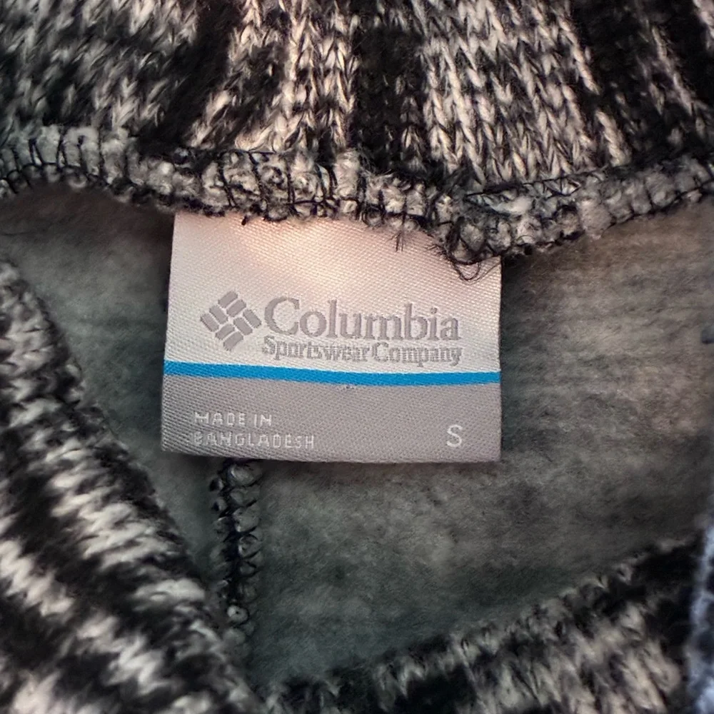 Columbia Black and White Plaid Turtleneck Sweater, Size S - Picture 9 of 10